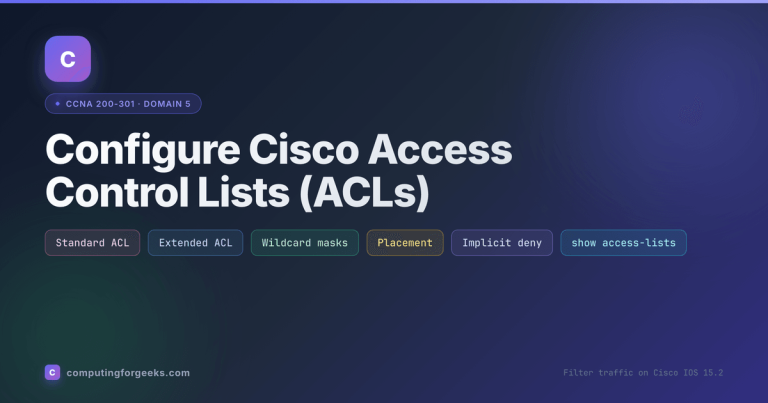 Configure Cisco Access Control Lists (ACLs)