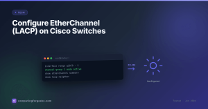 EtherChannel LACP configuration commands on a Cisco switch