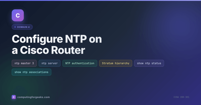 How to Configure NTP on Cisco IOS (Client and Server)