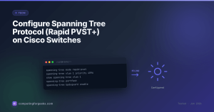 Spanning Tree Protocol configuration commands on a Cisco switch
