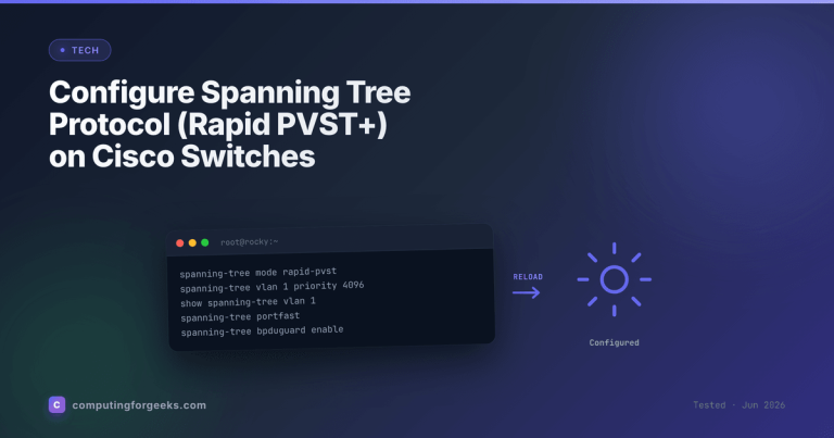 Configure Spanning Tree Protocol (Rapid PVST+) on Cisco Switches