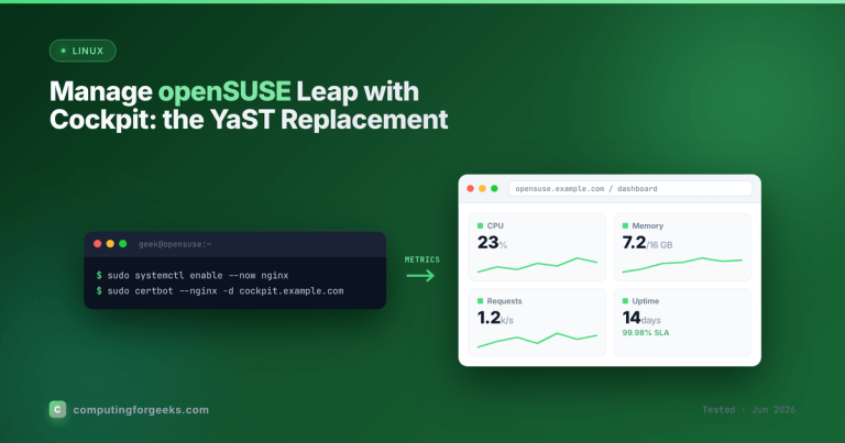 Manage openSUSE Leap with Cockpit: the YaST Replacement