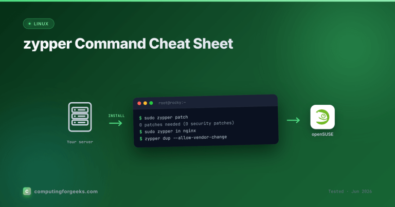 zypper Command Cheat Sheet for openSUSE Leap