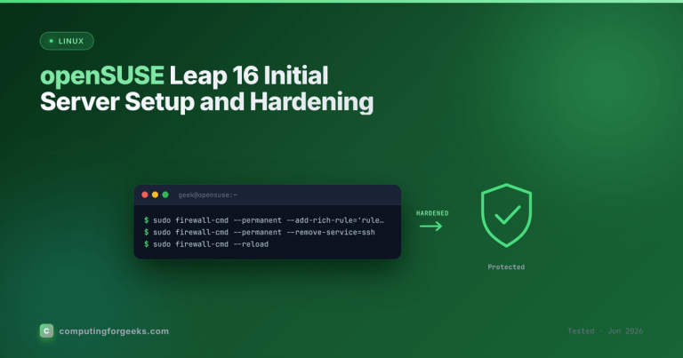 openSUSE Leap 16 server hardening guide