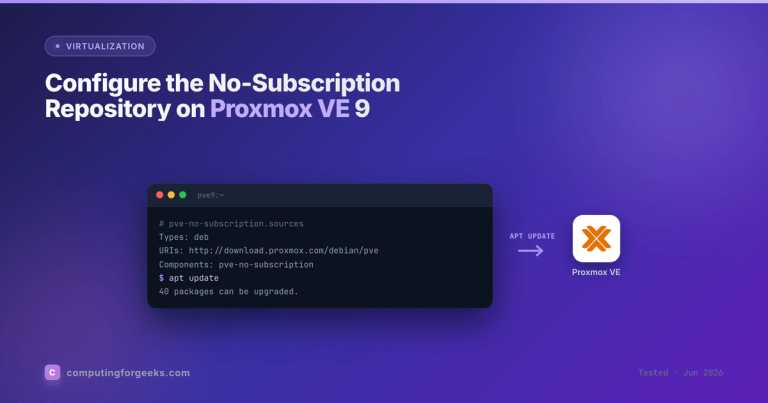 Configure the No-Subscription Repository on Proxmox VE 9