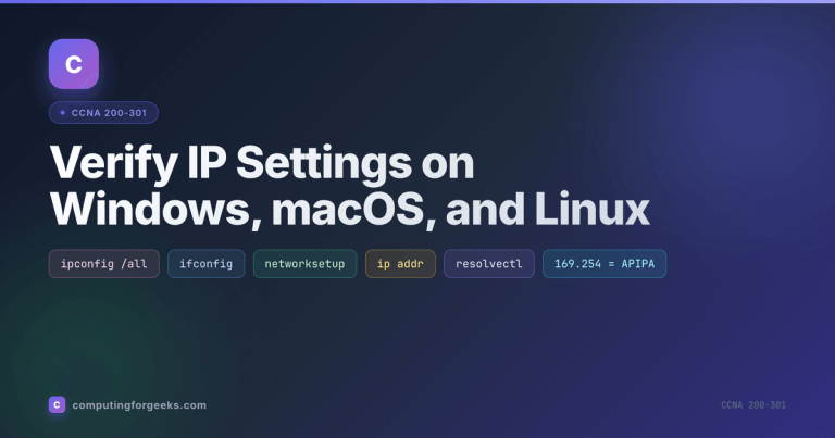 Verify IP Settings on Windows, macOS, and Linux