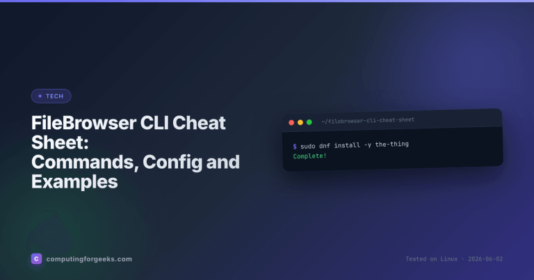 FileBrowser CLI Cheat Sheet: Commands, Config and Examples
