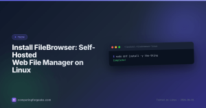 Install FileBrowser: Self-Hosted Web File Manager on Linux