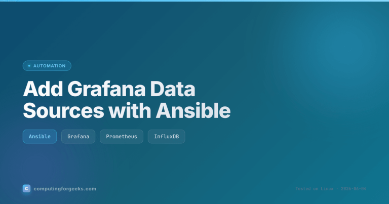 Add Grafana data sources with Ansible