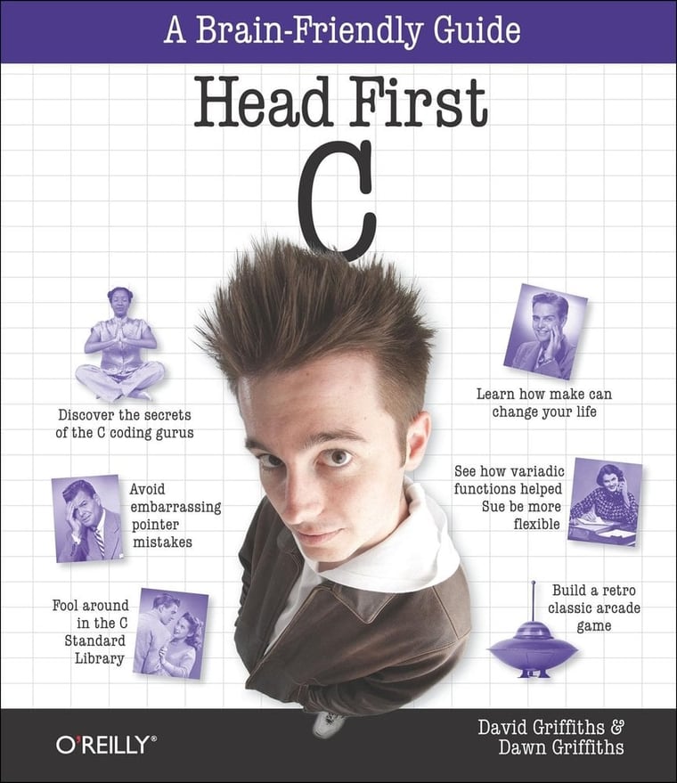 Head First C A Brain-Friendly Guide book cover by David and Dawn Griffiths
