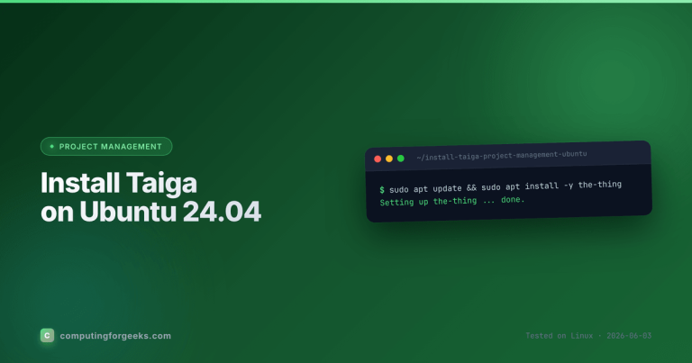 Install Taiga project management on Ubuntu 24.04 with Docker Compose