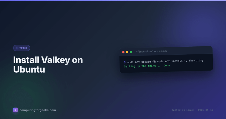 Install Valkey on Ubuntu 26.04 / 24.04 (Redis Replacement)