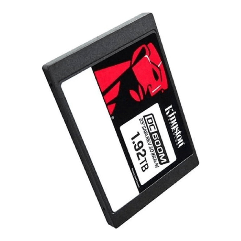 Kingston DC600M 1.92TB 2.5-inch enterprise SATA SSD with power-loss protection for a Proxmox datastore