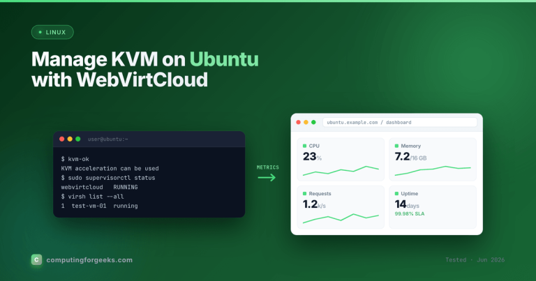 Manage KVM on Ubuntu with the WebVirtCloud Web UI