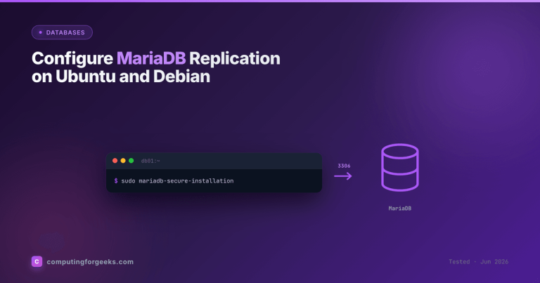 Configure MariaDB GTID replication primary and replica on Ubuntu and Debian