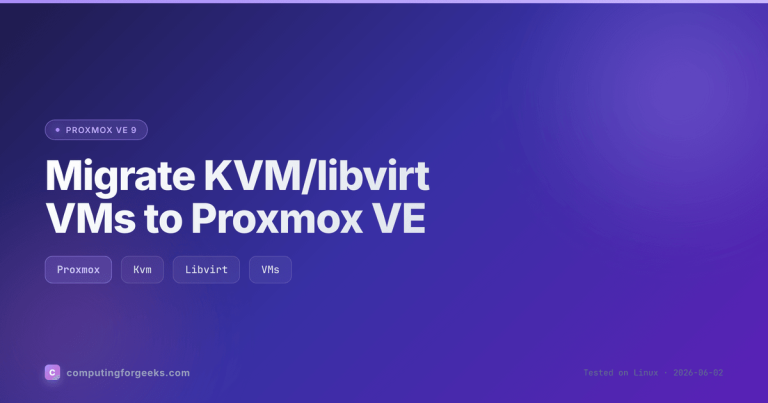 Migrate KVM and libvirt virtual machines to Proxmox VE