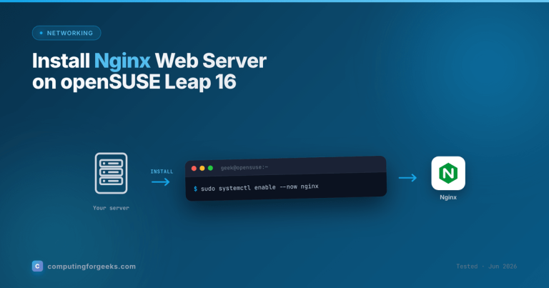 Install Nginx Web Server on openSUSE Leap 16