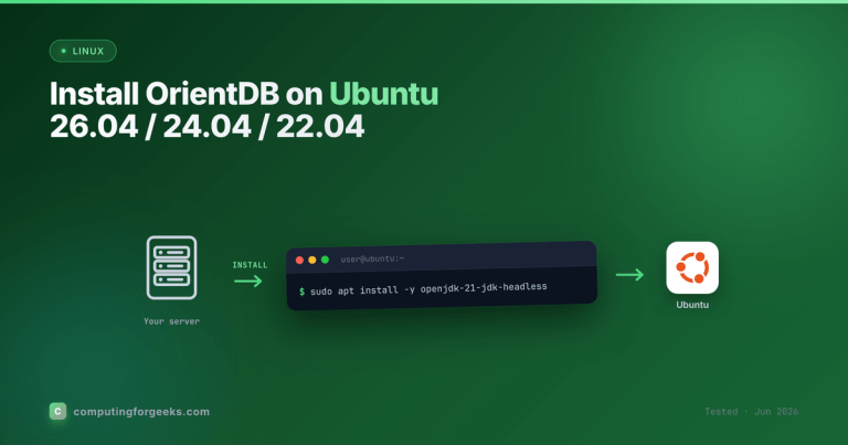 Install OrientDB on Ubuntu 26.04 / 24.04 / 22.04