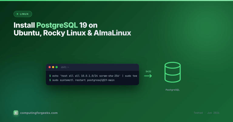 Install PostgreSQL 19 on Ubuntu, Debian, Rocky Linux & AlmaLinux