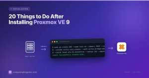 Proxmox VE 9 post-install checklist