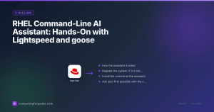 RHEL command-line AI assistant powered by Lightspeed and goose on RHEL 10