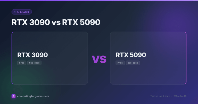 RTX 3090 vs RTX 5090 comparison for running local LLMs