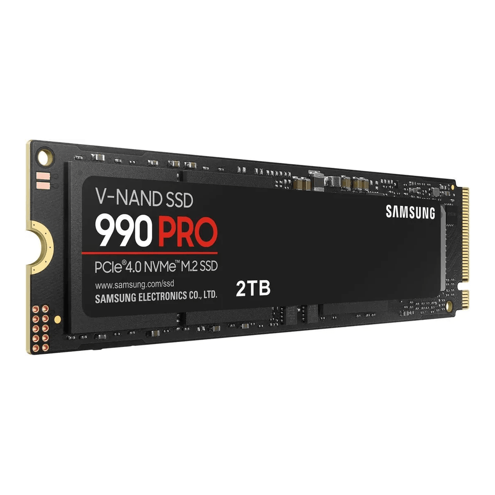 Samsung 990 Pro 2TB Gen4 NVMe M.2 SSD, a high-performance prosumer drive for a workstation or fast homelab