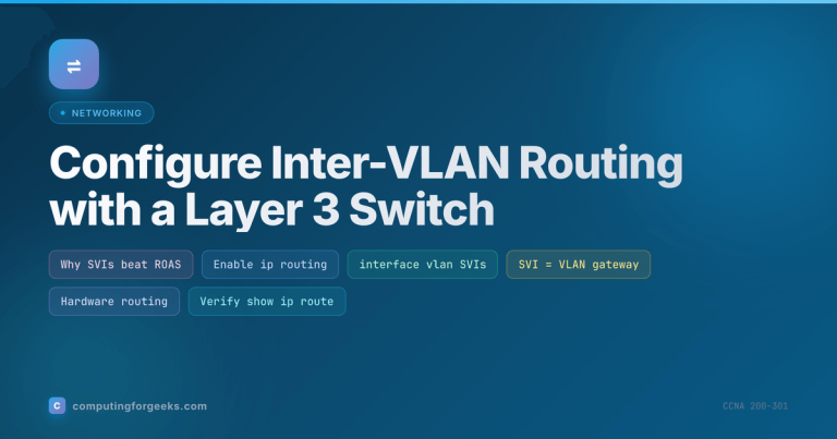 Configure Inter-VLAN Routing with a Layer 3 Switch (SVI)