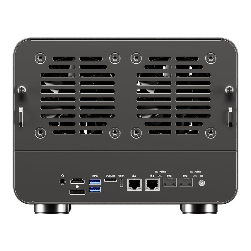 Build a DIY NAS with TrueNAS or Unraid on a Mini PC 4 Aoostar WTR Max NAS mini PC rear ports with dual 10GbE SFP plus for a DIY NAS