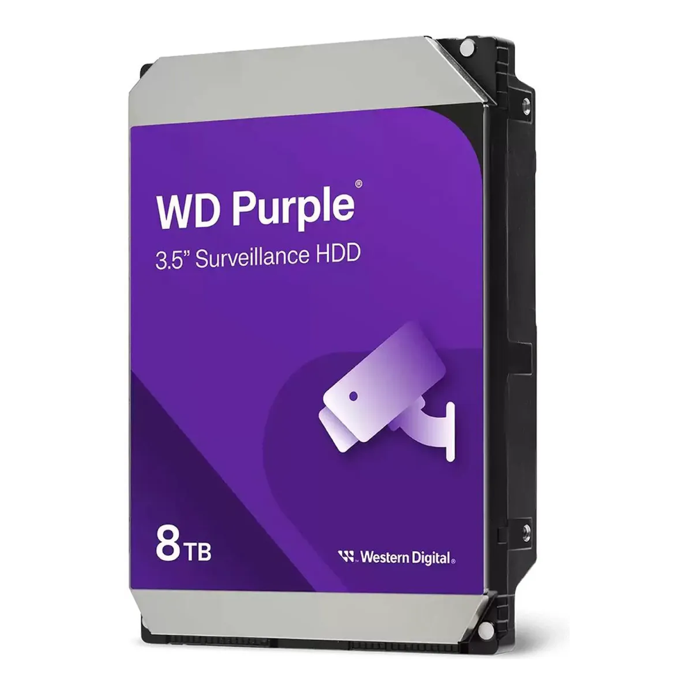 Western Digital WD Purple 8TB CMR surveillance hard drive for Frigate NVR recordings