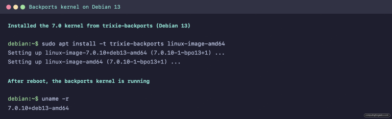 Install a Newer Linux Kernel on Debian | ComputingForGeeks