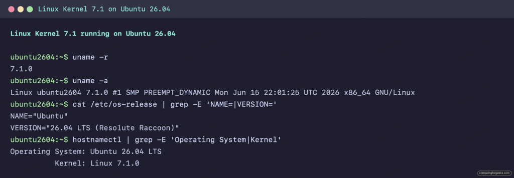 Linux Kernel 7.1: New Features and Changes | ComputingForGeeks