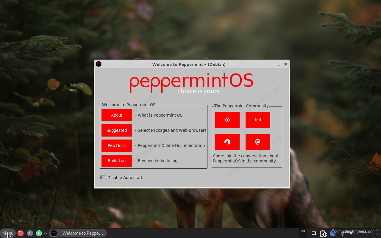 12 Things to Do After Installing Peppermint OS 5 Peppermint OS Welcome app on the Xfce desktop