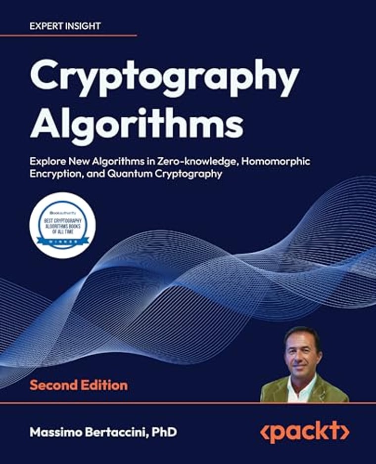 Best Data Security and Encryption Books for 2026 4 Cryptography Algorithms 2nd Edition by Massimo Bertaccini book cover