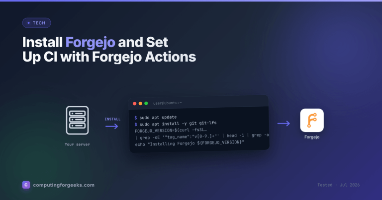 Install Forgejo and Set Up CI with Forgejo Actions