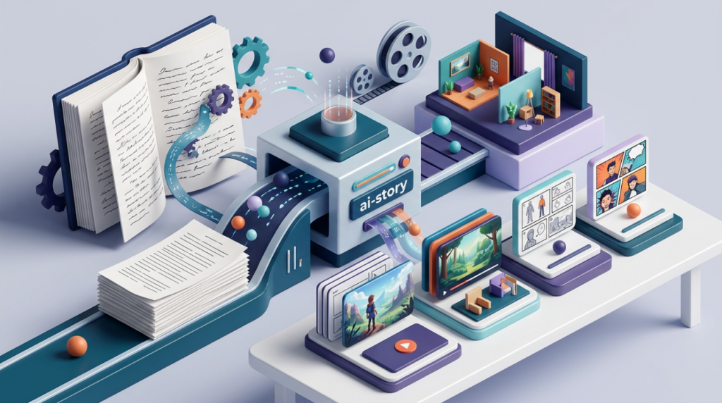 Solo storytellers comparing AI story image