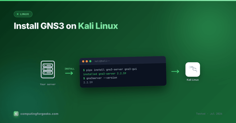 Install GNS3 on Kali Linux with pipx and the GNS3 PPA backends