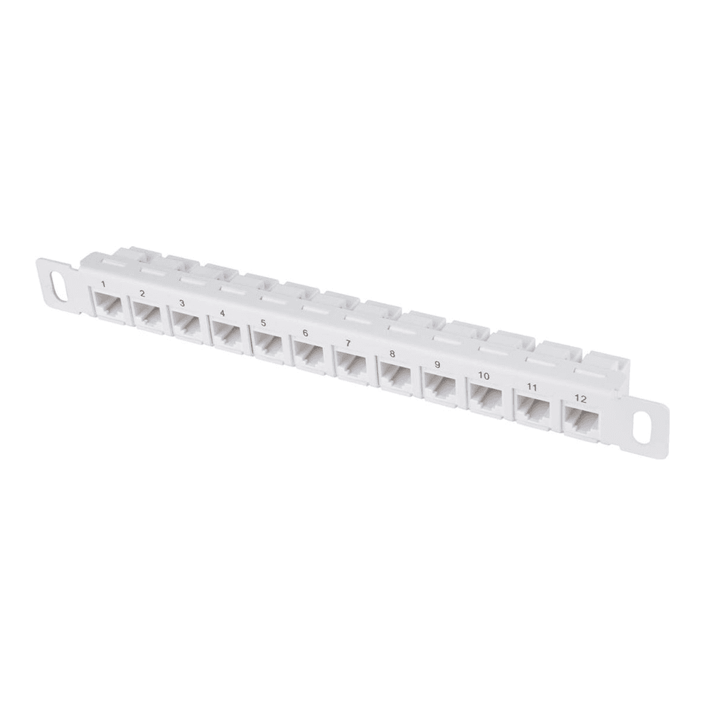 Build a 10-Inch Mini Rack for a Homelab 5 10-inch 0.5U 12-port CAT6 keystone patch panel for a mini rack