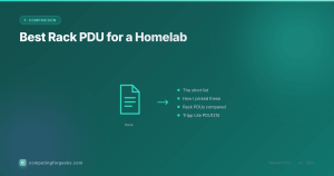 Best rack PDU for a homelab, comparing basic, metered, switched, and DC power distribution units