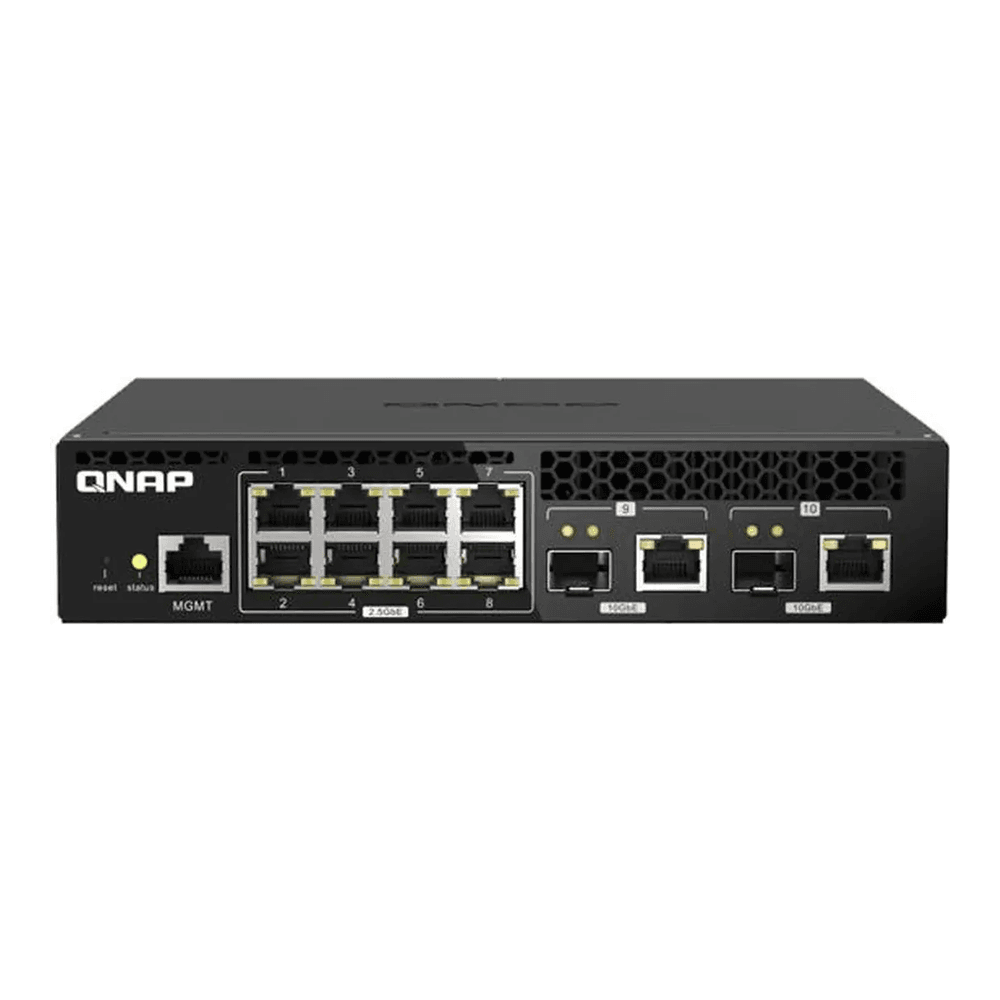 Build a 10-Inch Mini Rack for a Homelab 2 QNAP QSW-M2108R-2C half-width managed switch for a 10-inch rack