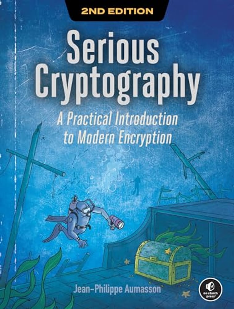 Best Data Security and Encryption Books for 2026 1 Serious Cryptography 2nd Edition by Jean-Philippe Aumasson book cover