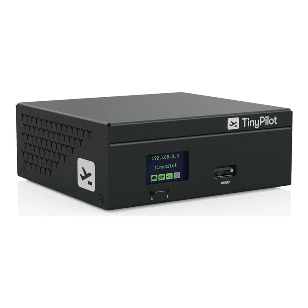 TinyPilot Voyager 3 KVM over IP with metal case and status display