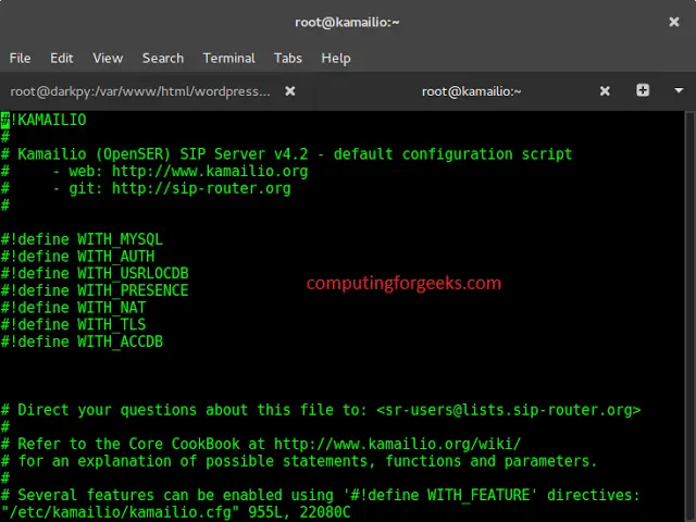 Install Latest Kamailio SIP Server on CentOS 8 / CentOS 7 2 kamailio configuration